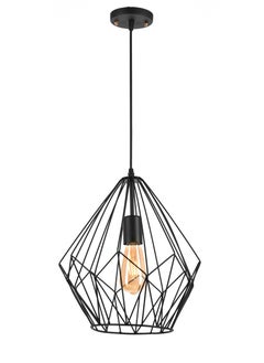 Cluc Diamond fit pendant light  - Black (large)  - Image 1