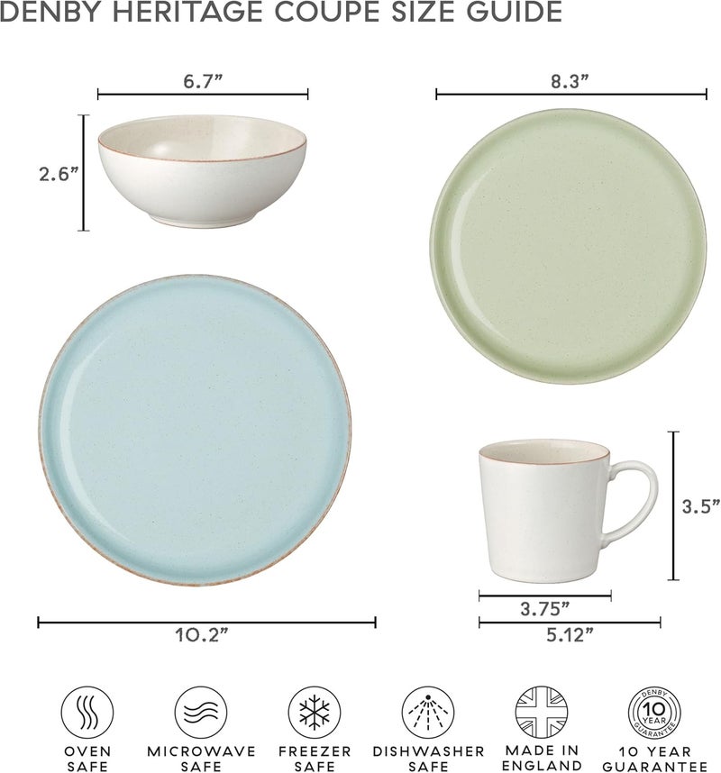 Denby  Heritage Orchard Coupe Dinner Plate  1025in Single Large Dinnerware Lunch Plate For Everyday Use  Apple Green Ceramic Stoneware Tableware  Dishwasher  Microwave Safe  Scratch Resistant - Image 4