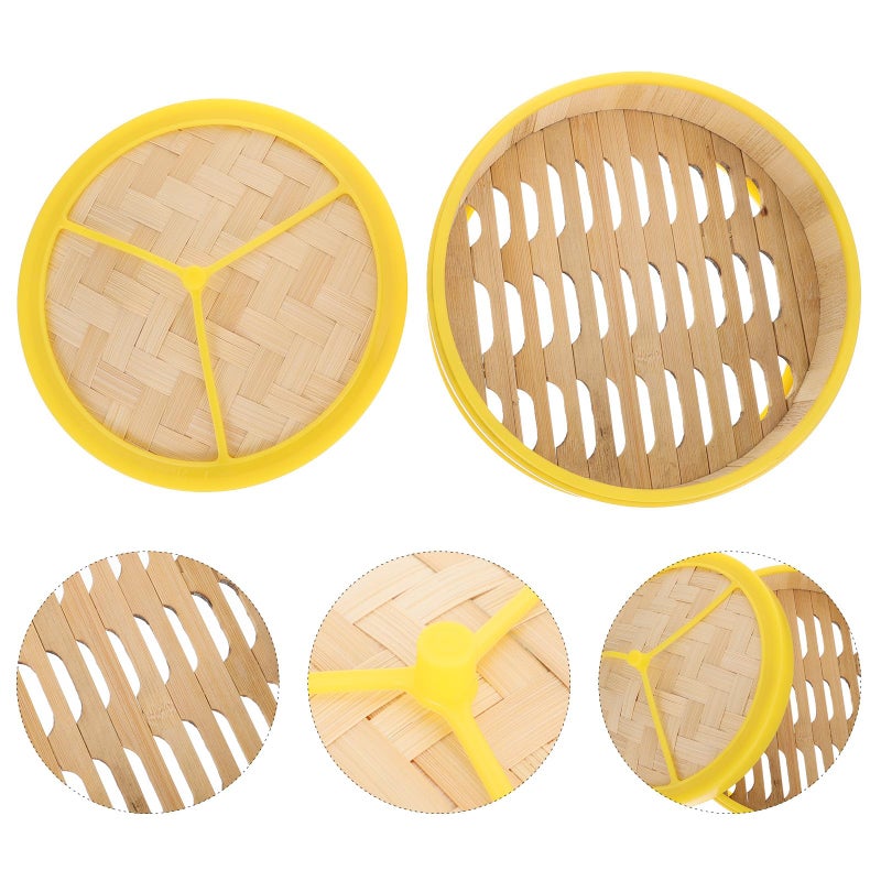 4 5 Inch Steamer Basket With Lid 2pcs Set Reusable For Dumplings Buns - Image 5
