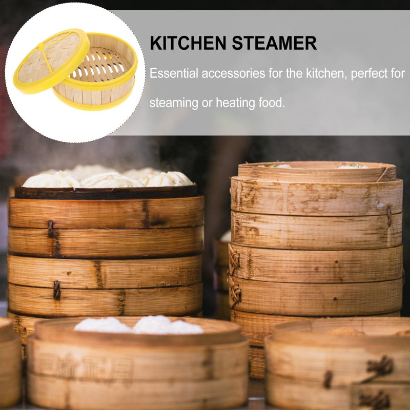 4 5 Inch Steamer Basket With Lid 2pcs Set Reusable For Dumplings Buns - Image 4