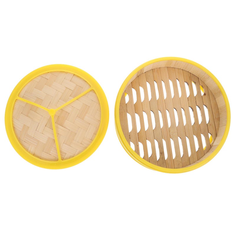 4 5 Inch Steamer Basket With Lid 2pcs Set Reusable For Dumplings Buns - Image 2