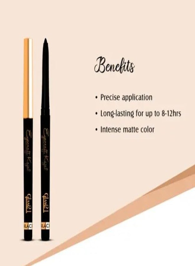 Glam 21 Glam21 Eyecraft Kajal Eyeliner Pencil | Long-Lasting Matte Finish, Super Black, Smudgeproof & Waterproof | 0.25gm - Image 3