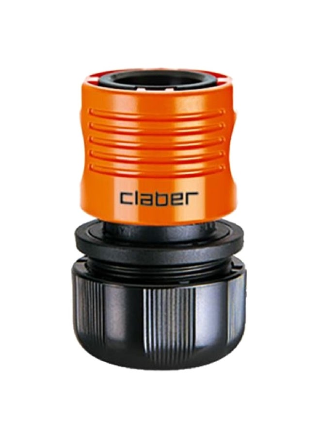 Claber Hose Connector Black and Orange 1/2 Inch JE86070000 - Image 2