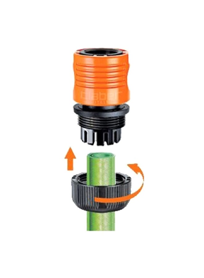 Claber Hose Connector Black and Orange 1/2 Inch JE86070000 - Image 3