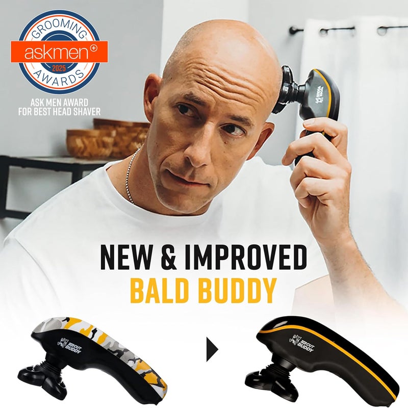 The Cut Buddy Bald Buddy Head Shaver for Men, Waterproof, Rechargeable Electric Razor, Cordless, Ergonomic Design, Battery & Cleaning Indicator, The Cut Buddy - Image 2