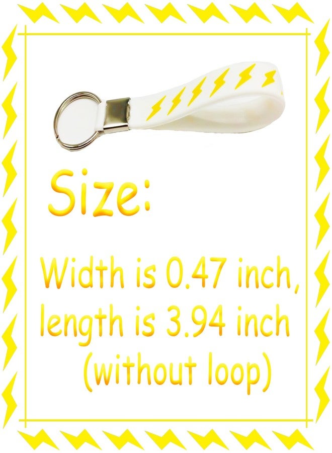 PIBIPAID 24 Lightning bolt Silicone Key Chain,for Flash Weather Birthday Gender reveal Baby Shower Party Favors Supplies Decorations Favors - Image 2