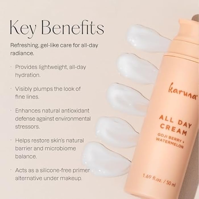 Karuna All Day Moisturizing Gel Cream | Lightweight, Fast-Absorbing Moisturizer for All Skin Types | With Multi Hyaluronic Acid, Antioxidants & Rose Water for Soothing Hydration | 50 ml - Image 4