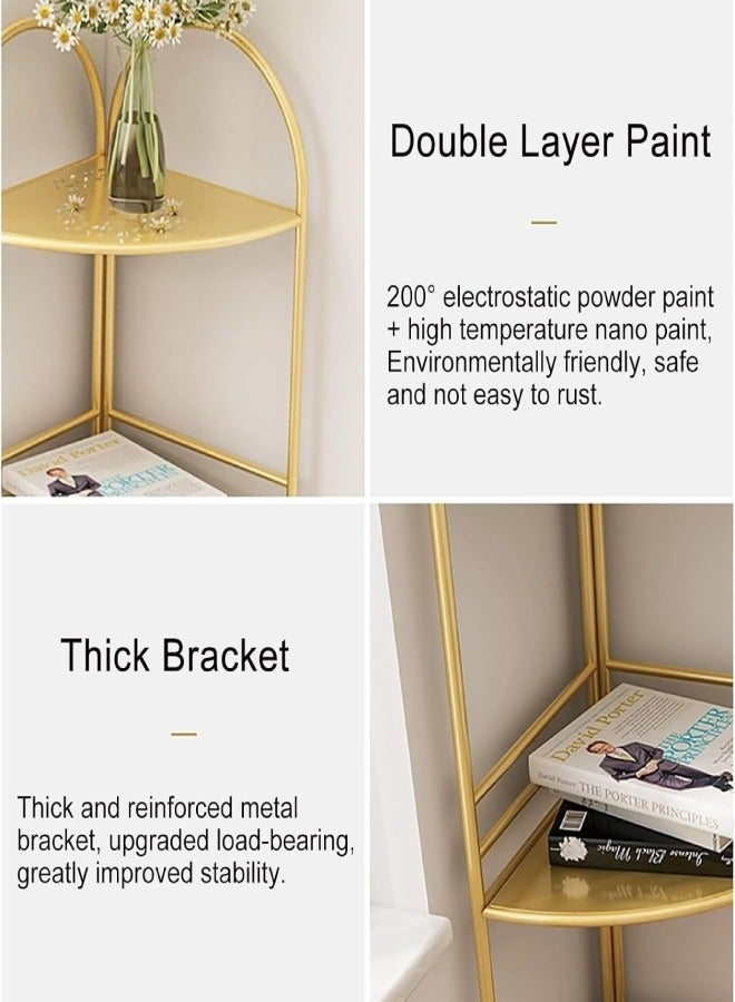 C&C Home 5 Tier Corner Shelf Metal Display Rack Bookshelf for Kitchen Living Room Bedroom 160*30*30cm - Image 2