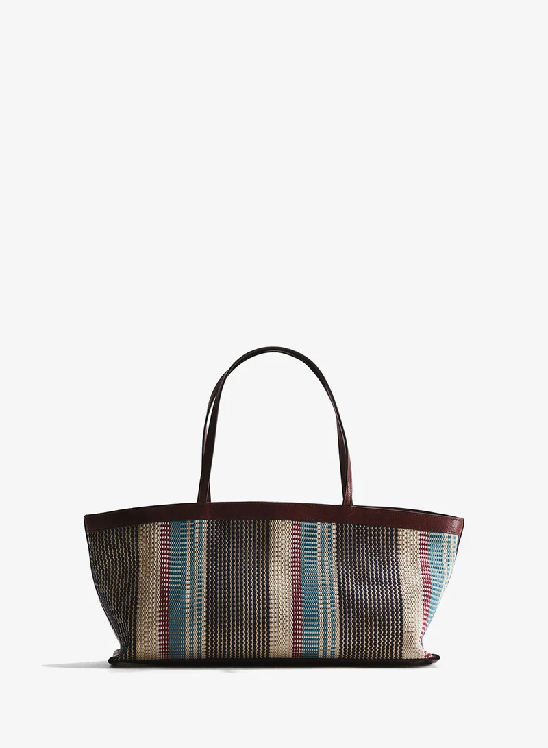 Jacquard-weave shopper