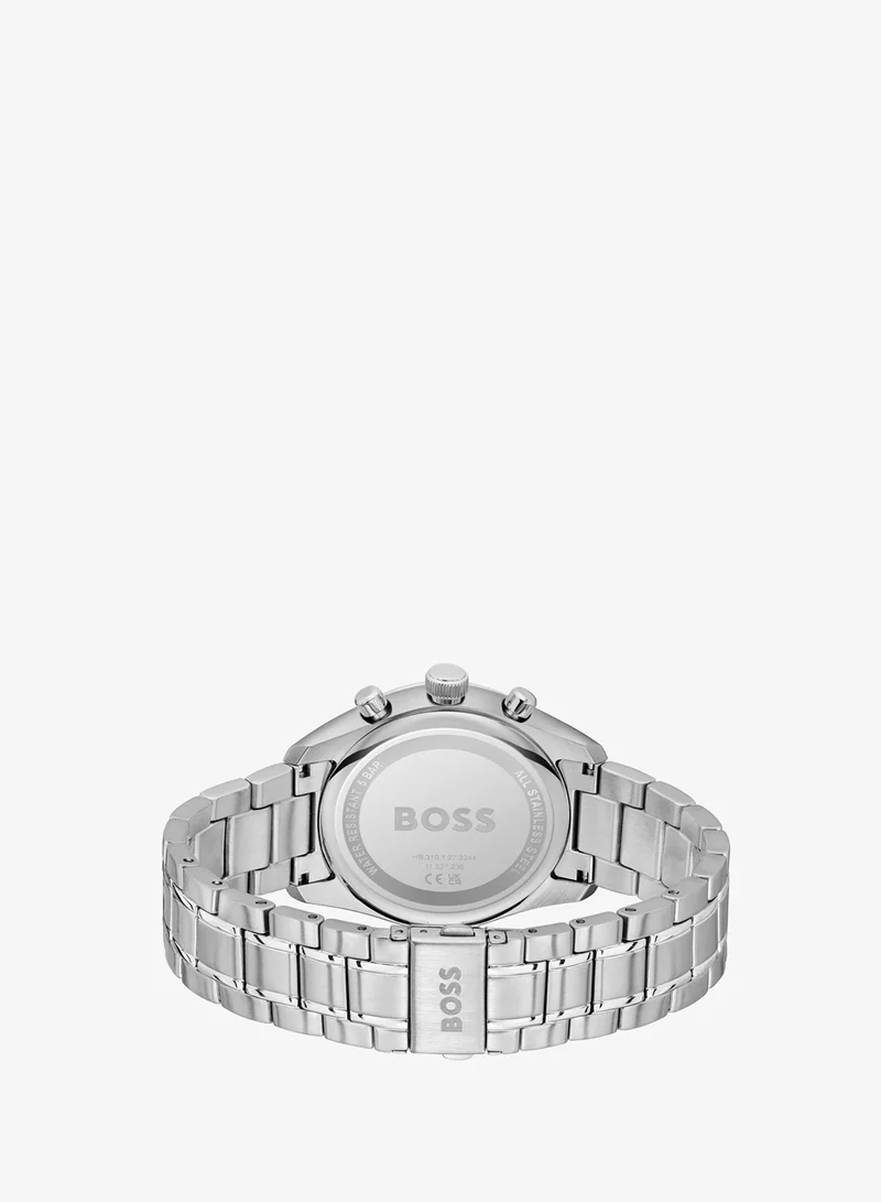 BOSS  Calendar Grand Prix 44 Collection Chronograph Quartz Watch For Men With Silver Stainless Steel Bracelet - 1514226 for Men | Best Price UAE