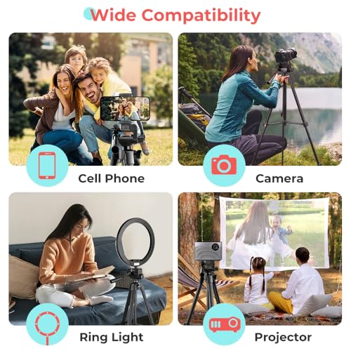 UBeesize 64 Camera iPad Tripod Tripod for iPad iPhone with Carry Bag Tablet Tripod with Remote and 2 in 1 Phone Holder for Video Recording Live Stream Photography Travel - Image 3