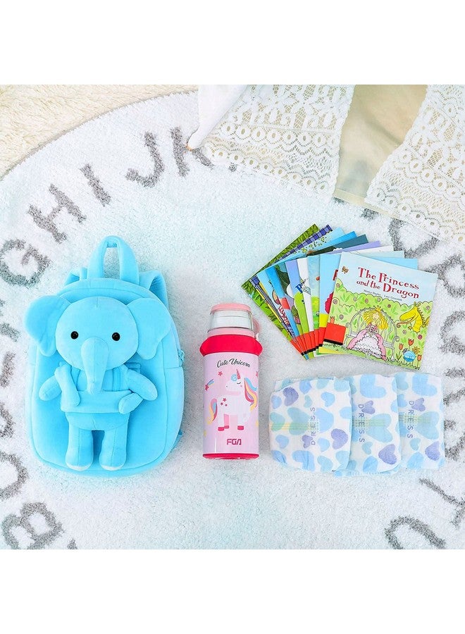 فرانتك حقيبة مدرسية ناعمة للسفر من Frantic Kids برسومات كرتونية على شكل حيوانات، حقيبة ظهر قياسية من القطيفة الناعمة للأولاد والبنات من عمر 2 إلى 5 سنوات، مناسبة للأطفال/الأولاد/الفتيات، الحضانة، مرحلة ما قبل المدرسة، النزهة (جسم كامل_Skyelehpant)، متوسطة الحجم، 10 لتر - Image 5