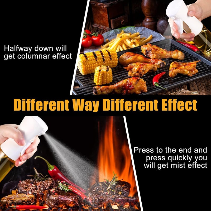 SANGOZ Olive Oil Sprayer for Cooking 180ml Oil Spray Bottle Mister Food Grade Oil Vinegar Spritzer Sprayer Dispenser Bottles Gadgets for Cooking Kitchen Air Fryer Grilling Frying - Image 3
