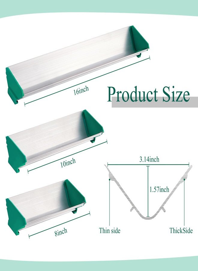 Zonon 3 Pcs Dual Edge Aluminum Emulsion Scoop Coater for Silk Screen Printing Coating Tool 8'' 10'' 16'', Screen Printing Supplies, 3 Sizes - Image 2