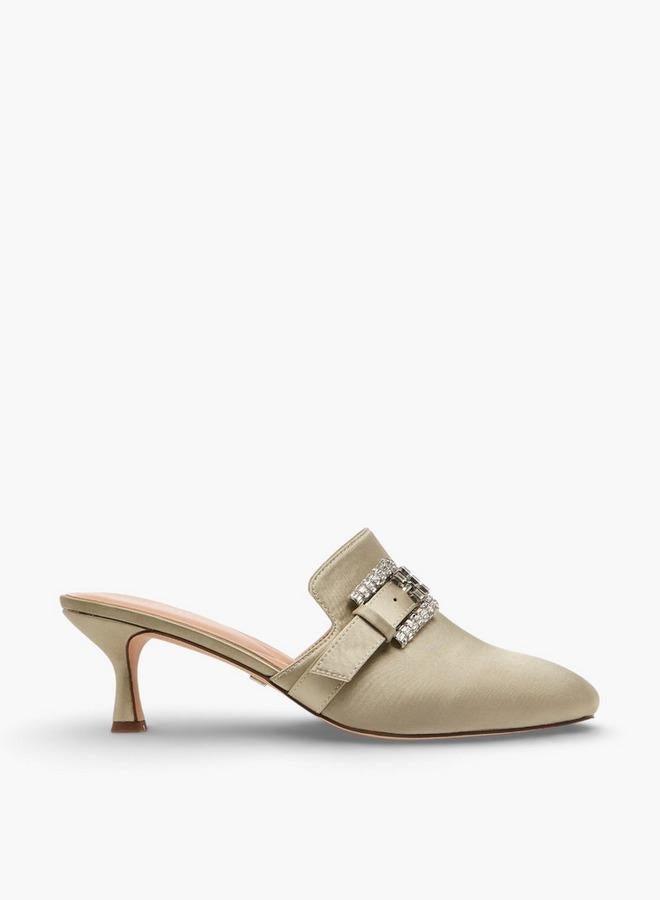 Celeste Women Buckle Detail Stiletto Heel Mules - Image 3