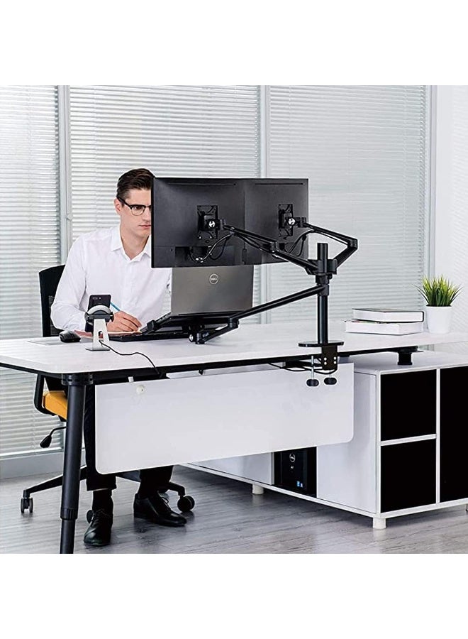 حامل لاب توب وشاشات 3 في 1 بارتفاع قابل للتعديل – متوافق مع لابتوبات 12 إلى 17 بوصة وشاشتين حتى 27 بوصة - Image 4