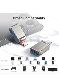 Generic USB C to USB Adapter 2 Pack,Type C Thunderbolt 4 OTG Converter,USB C Male to USB A 3.0 Female Adapter for iPhone 15,MacBook Pro Air,iPad,Galaxy S23,Other Type C or Thunderbolt Devices  - Image 2
