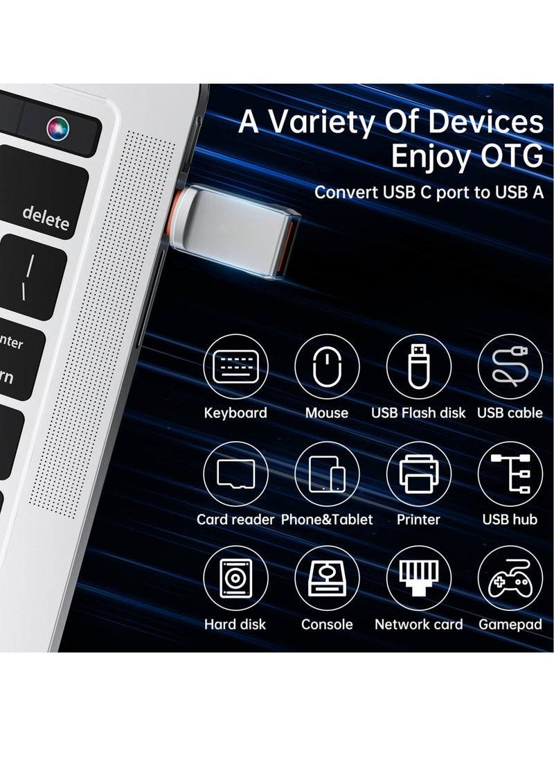 Generic USB C to USB Adapter 2 Pack,Type C Thunderbolt 4 OTG Converter,USB C Male to USB A 3.0 Female Adapter for iPhone 15,MacBook Pro Air,iPad,Galaxy S23,Other Type C or Thunderbolt Devices  - Image 4