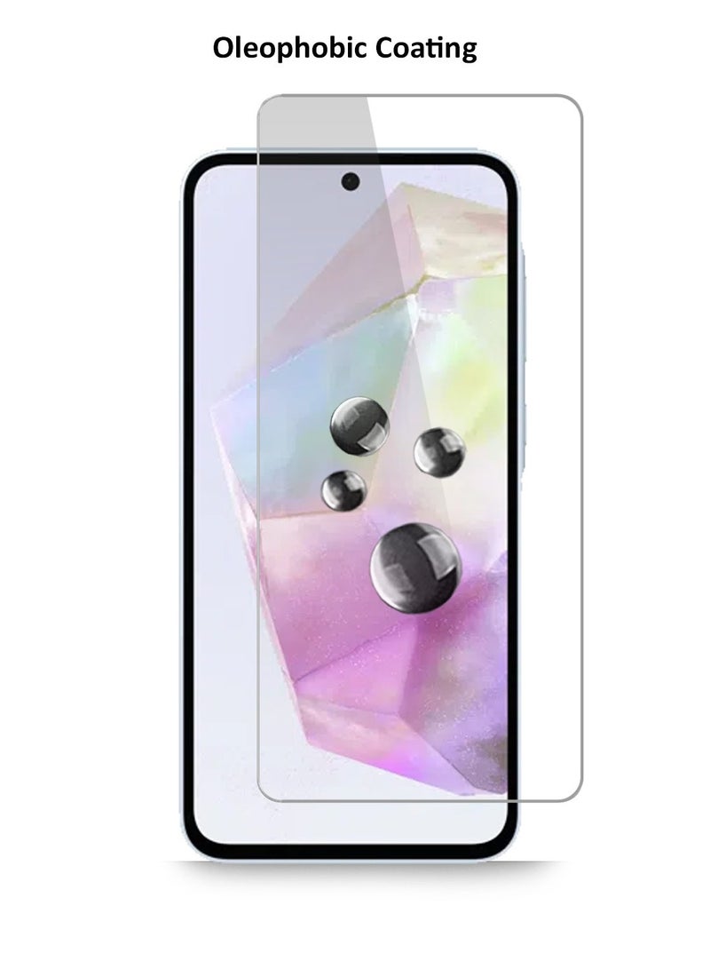 Techie حماية شاشة سامسونج جالاكسي A36 – واقي شاشة زجاجي مقسى بدقة Full HD لجهاز سامسونج جالاكسي A36 مضاد للانعكاس، صلابة 9H، سمك 0.33 مم، حواف مدورة، خالي من الفقاعات وسهل التركيب - Image 3