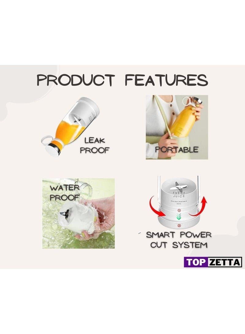 Portable Rechargeable Blender, Original Personal Size Electric USB Mini Juicer Blender for Fruits, Vegetables, Smoothie, Juice, Milkshake, Battery Powered Mixer  multicolour - Image 2