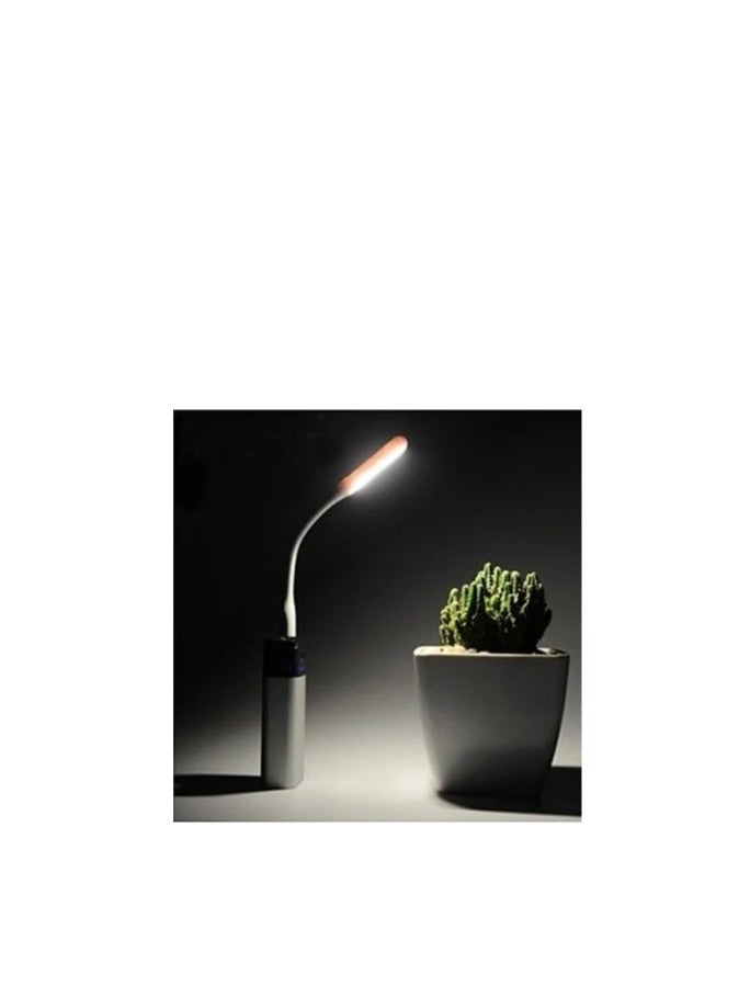 Bukela USB LED Light Lamp for Power Bank, Portable Eye Care Mini Night Light with Flexible Arm, USB Gooseneck Reading Lamps Book Light,Compatible for Desktop, Notebook Laptop (10-White)  - Image 2