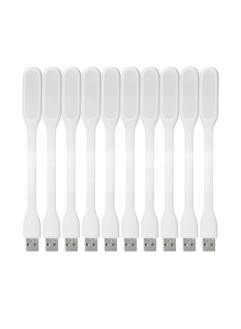 Bukela USB LED Light Lamp for Power Bank, Portable Eye Care Mini Night Light with Flexible Arm, USB Gooseneck Reading Lamps Book Light,Compatible for Desktop, Notebook Laptop (10-White)  - Image 5