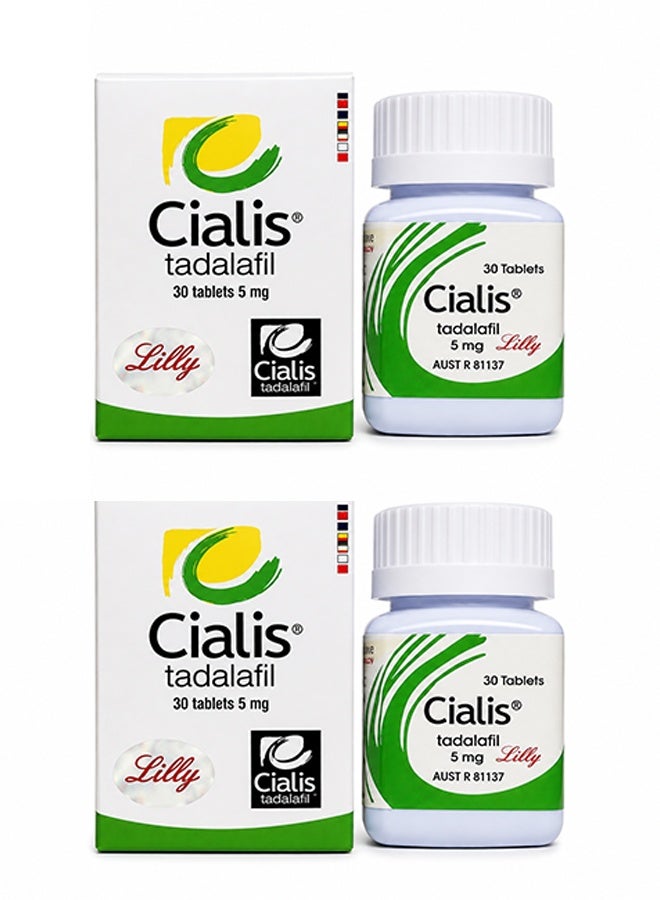 Cialis 5Mg, 30 Tablets - Original - 2 Boxes / Total 60 - Image 1