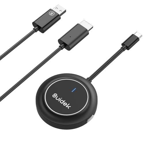SUIDEK Wireless HDMI Display Dongle Adapter, USB-C to HDMI Transmitter and Receiver 4K Decode 1080P@60Hz Output,98FT/30M Stream Video from Laptop/PC/Smartphone to TV/Projector/Monitor - Image 1
