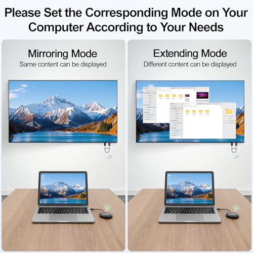 SUIDEK Wireless HDMI Display Dongle Adapter, USB-C to HDMI Transmitter and Receiver 4K Decode 1080P@60Hz Output,98FT/30M Stream Video from Laptop/PC/Smartphone to TV/Projector/Monitor - Image 3