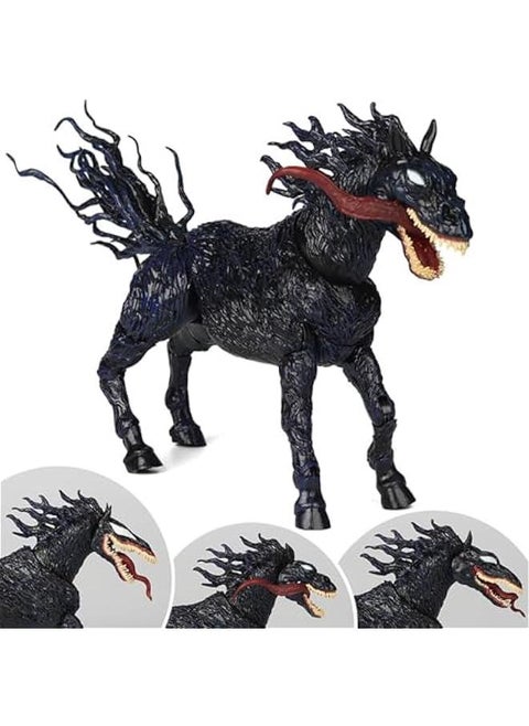 Bemmer 6 inch Height Anime Action Figures Toys, Multiple Replaceable Accessories, Vivid and Realistic ,Jointed Action Figure , Desktop Decoration Ornaments Gifts for Fans (Black horse)