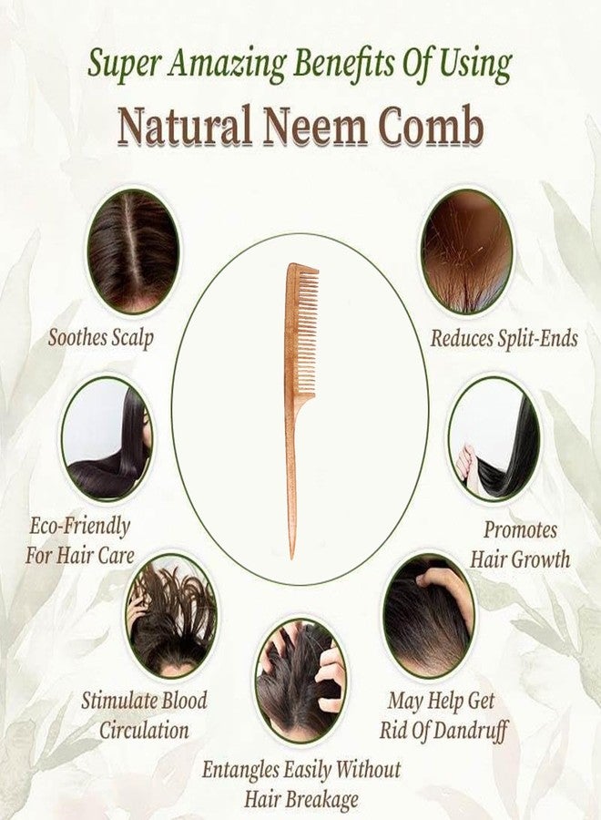 Confidence Handmade Neem Wood Comb | Wooden Comb for Hair, Hairfall Dandruff Control Neem Comb for Women - Image 5