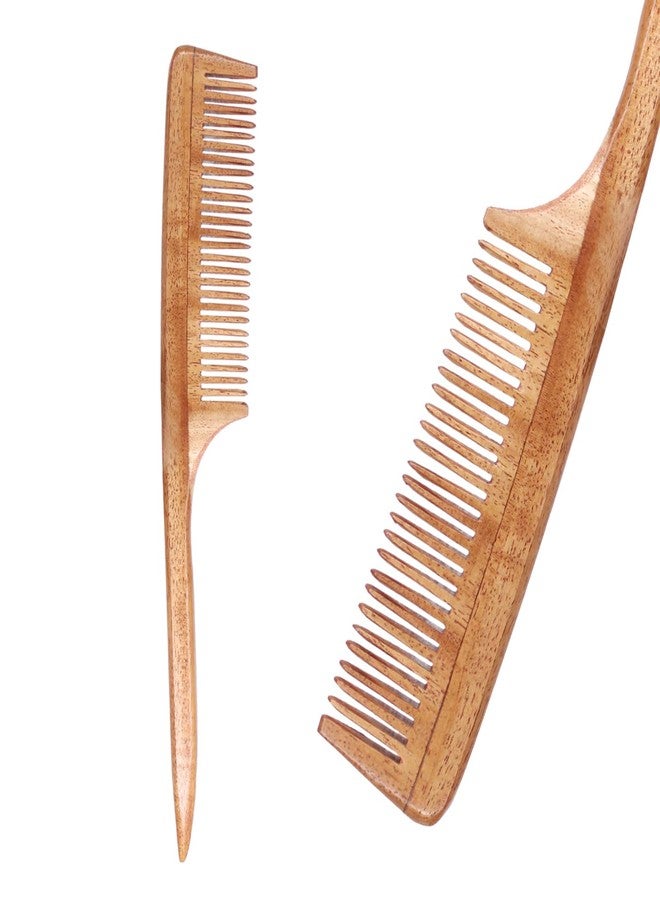 Confidence Handmade Neem Wood Comb | Wooden Comb for Hair, Hairfall Dandruff Control Neem Comb for Women - Image 1