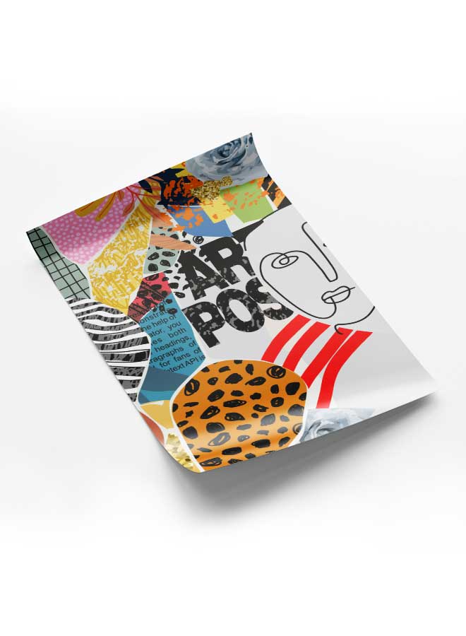 LOWHA Poster Painting Art With Four Separate Pieces Of Double-Sided Stickers Abstract Mix Art For Home Bedroom Living Room And Office Decor - Image 1