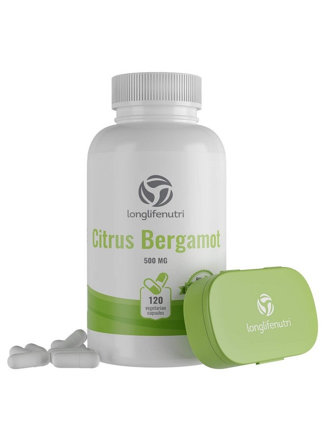 LongLifeNutri Citrus Bergamot Extract Capsules 500Mg 120 Count ; Supports Blood Glucose & Cholesterol Levels ; Made In Usa - Image 1