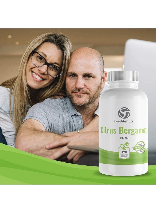 LongLifeNutri Citrus Bergamot Extract Capsules 500Mg 120 Count ; Supports Blood Glucose & Cholesterol Levels ; Made In Usa - Image 3