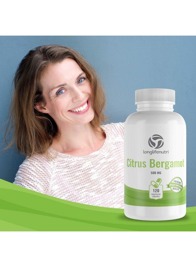 LongLifeNutri Citrus Bergamot Extract Capsules 500Mg 120 Count ; Supports Blood Glucose & Cholesterol Levels ; Made In Usa - Image 5