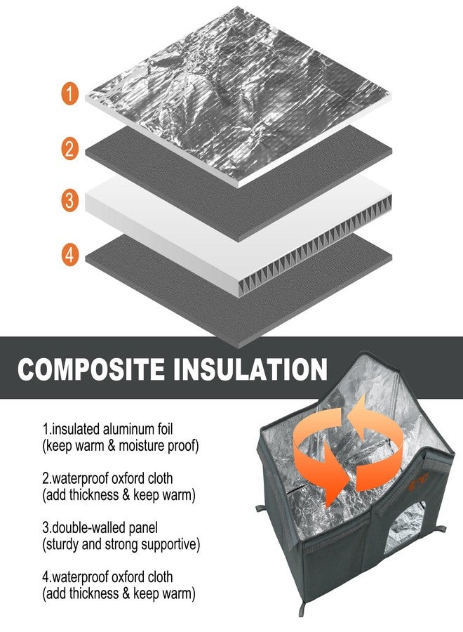 GeerDuo Feral Cat House Outdoor, Waterproof Insulated Cat Shelter with 4 Ground Spikes, No-Tool Assembly All Season Cat Bed for Stray Cats Indoor & Outdoor Use (Rest Shelter,Camo) - Image 3