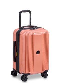 DELSEY Paris Ophelie 55cm Hardcase 4 Double Wheel Expandable Cabin Luggage Trolley Glossy Pink - 00389380119ME  - Image 2