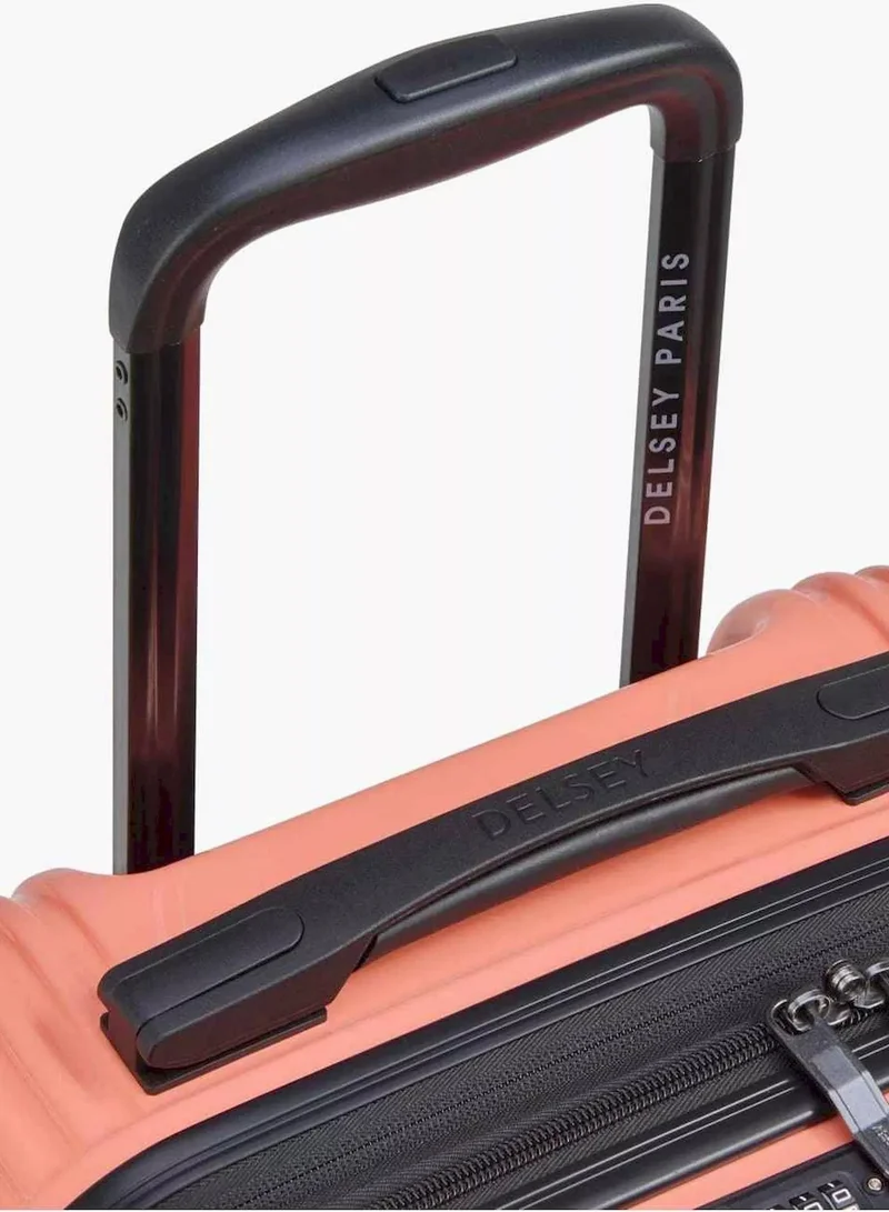 DELSEY Paris Ophelie 55 Cm Hardcase 4 Double Wheel Expandable Cabin Luggage Trolley - Coral Pink