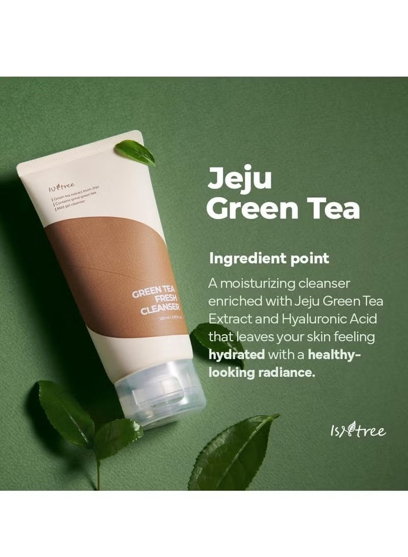 ايسنتري منظف ​​الشاي الأخضر المنعش 120مل، منظف لطيف للوجه | العناية الكورية بالبشرة الدهنية والمختلطة، حاجز ترطيب، توازن رطوبة البشرة - Image 3