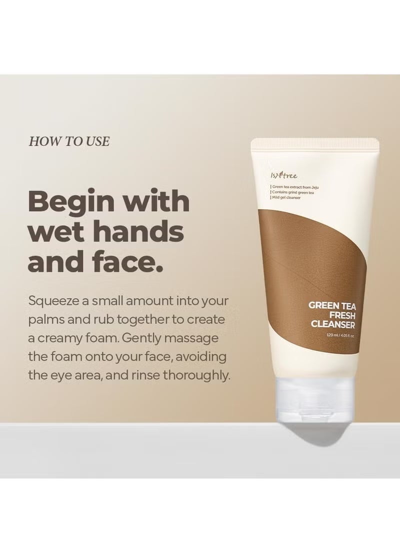 ايسنتري منظف ​​الشاي الأخضر المنعش 120مل، منظف لطيف للوجه | العناية الكورية بالبشرة الدهنية والمختلطة، حاجز ترطيب، توازن رطوبة البشرة - Image 5