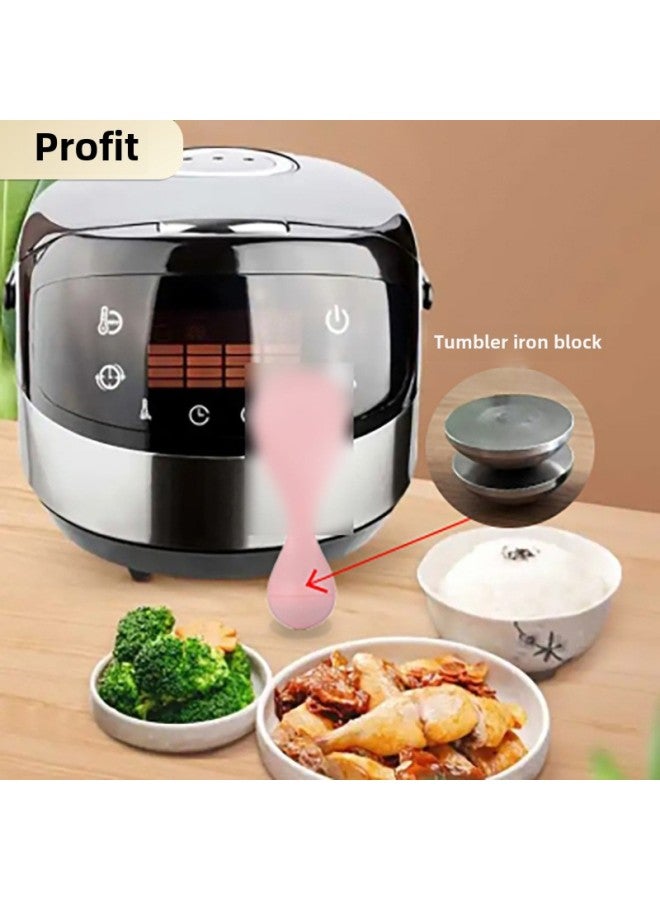 Tumbler Rice Spoon Standing Anti-stick Rice Spoon Rice Cooker Rice Plastic Spoon Tumbler Weight-Specifications:Pink Rice Spoon - Image 2