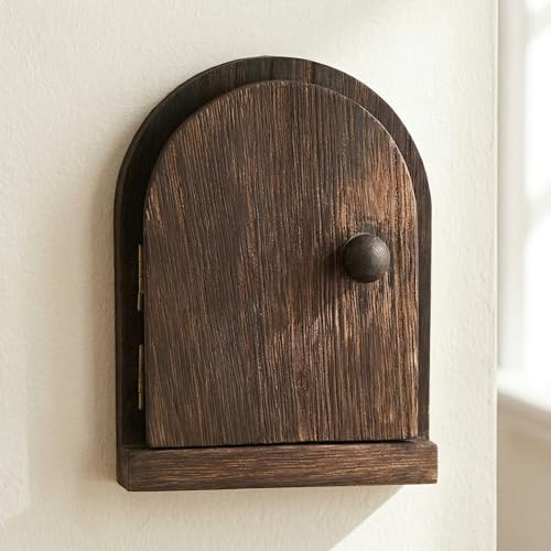 IEUDNS Wood Door Outlet Cover Light Switch Cover Plate Frame, Dustproof, Receptacle Plate Protector, Dark Brown - Image 2