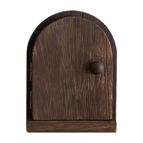 IEUDNS Wood Door Outlet Cover Light Switch Cover Plate Frame, Dustproof, Receptacle Plate Protector, Dark Brown - Image 1