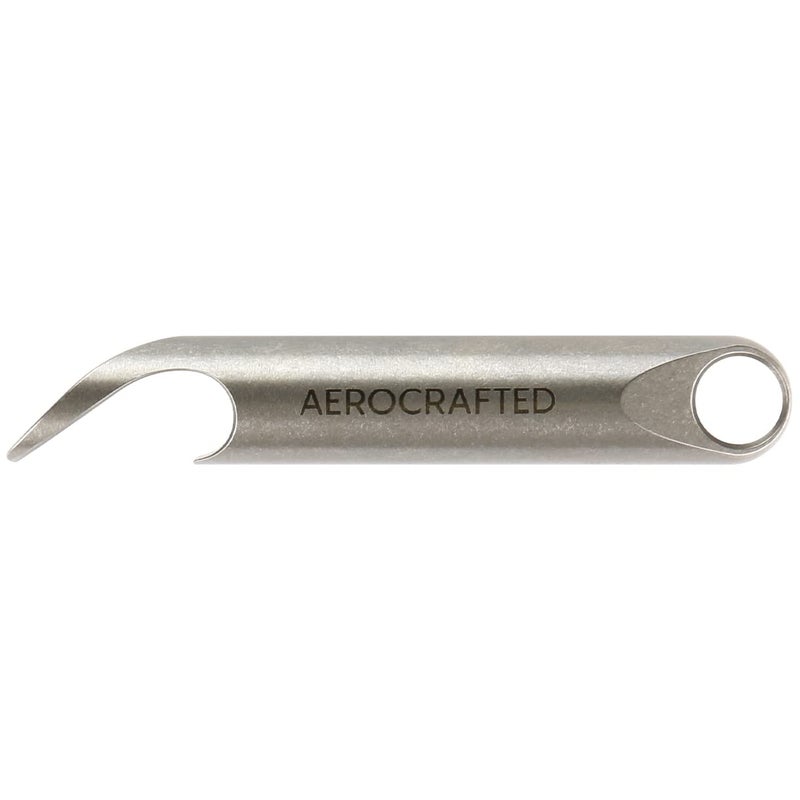 Aerocrafted Wingman Bottle Opener Titanium Everyday Carry Multifunctional Beer Opener and Pry Bar Tool for Keychains Made in the USA