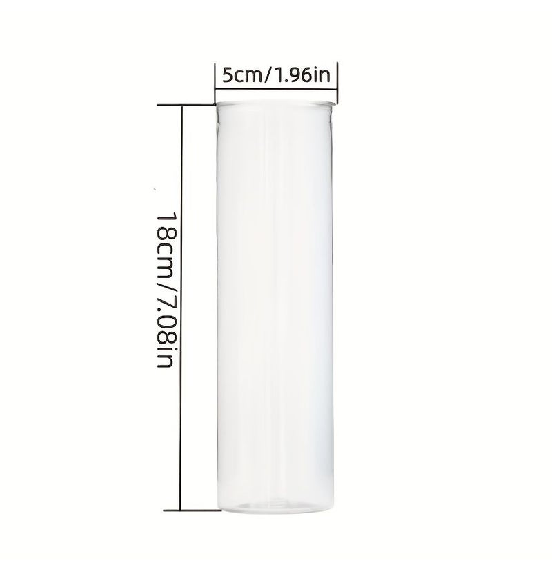 10 Pcs Shatterproof Transparent Plastic Cylindrical Vases Thickened Bohemian Style Party Decor For Holidays Weddings Birthdays Parties Home Decoration - Image 3