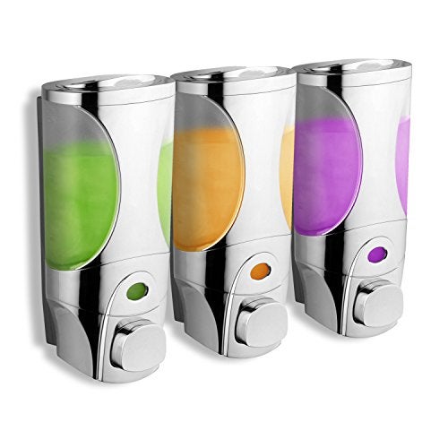Hotel Spa HotelSpa Curves Luxury Soap/Shampoo/Lotion Modular-design Shower Dispenser System (Pack of 3) - Image 1