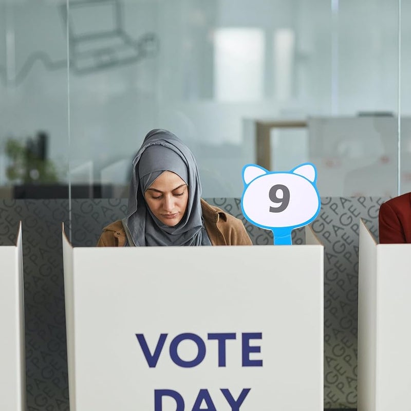 Blue Cat Design Dry Erase Scoreboard PVC Reusable Whiteboard for Voting Scoring Judges - Image 4