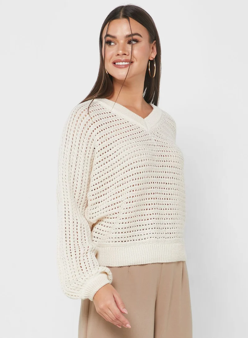 VERO MODA V-Neck Knitted Sweater