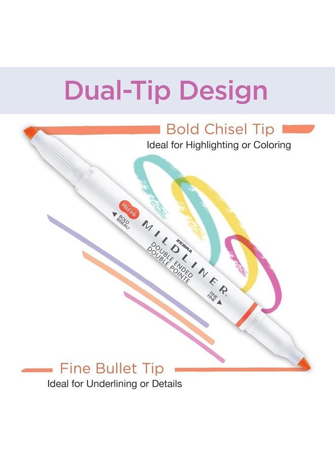 Zebra Pen Zebra Mildliner Double-Ended Highlighter, 10-Color Neutral Colors Set - Image 2